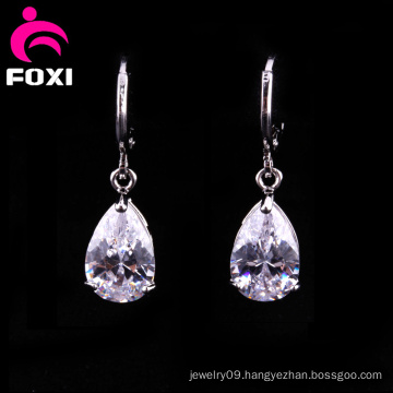 Latest Wholesale Zircon Pear Shape Earrings